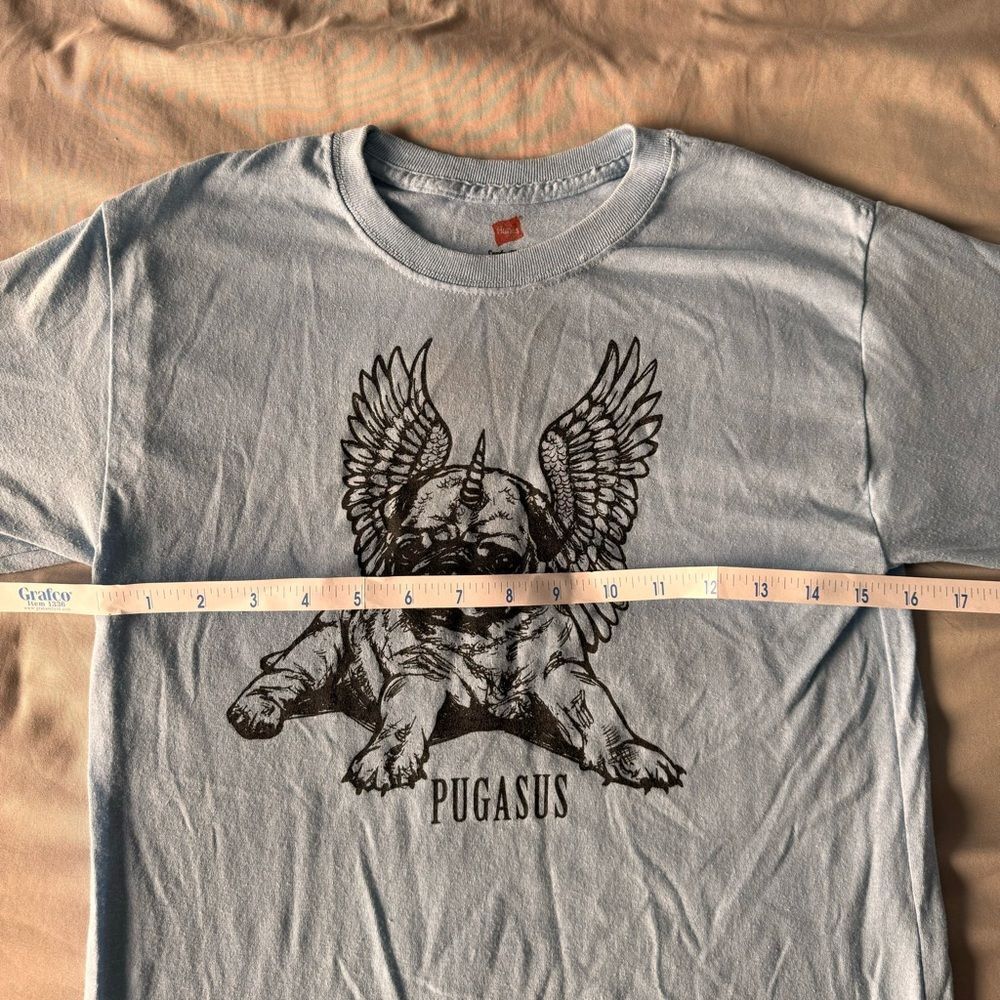 4/$20 Whatif Creations Pugasus Pug + Pegasus Hybrid Unisex Kids T-Shirt, size L - Picture 4 of 8